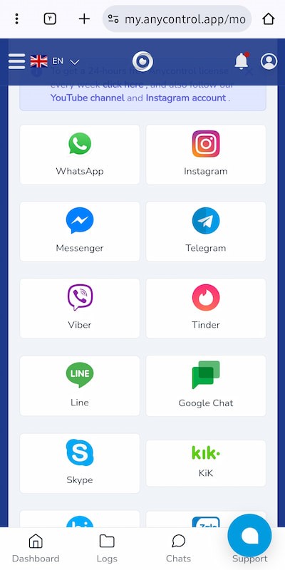 پیدا کردن پیام های حذف شده تلگرام با AnyControl