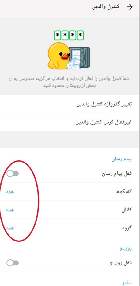 راهنمای قفل کردن چتها و کانالها در روبیکا